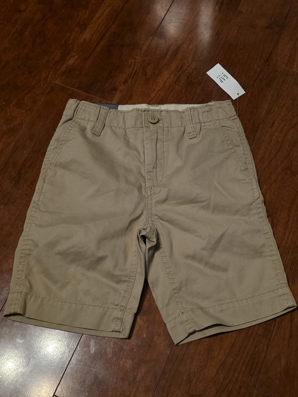 GAP Kids Khaki Flat-Front Shorts